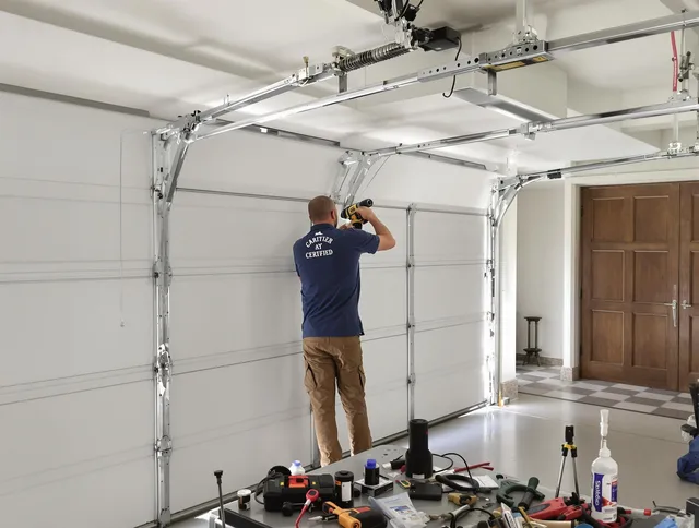 Burbank Garage Door Repair certified technician performing precision garage door repair in Burbank