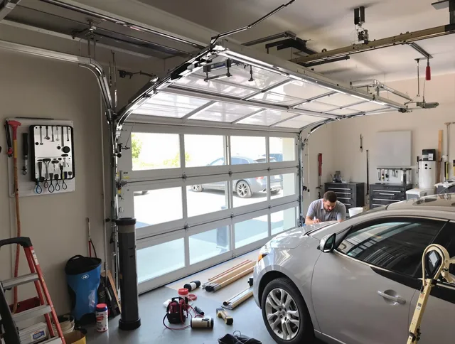 Garage door noise reduction service by Burbank Garage Door Repair in Burbank