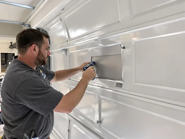 Garage door panel repair by Burbank Garage Door Repair in Burbank